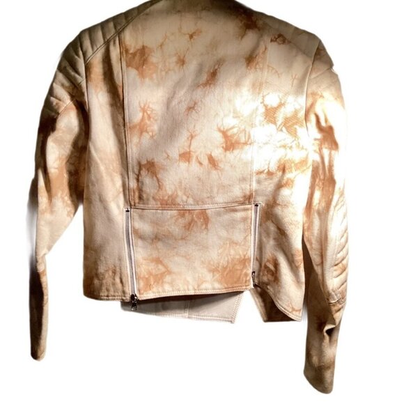 3.1 Phillip Lim Cream Fabric Leather Jacket Stand-Up Collar w matching Shorts 4 - Picture 4 of 10